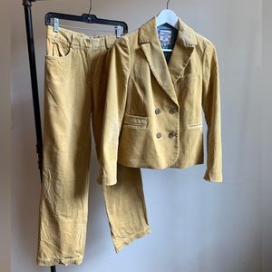 Baum und Pferdgarten Bruna yellow corduroy suit sz 34